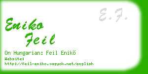 eniko feil business card